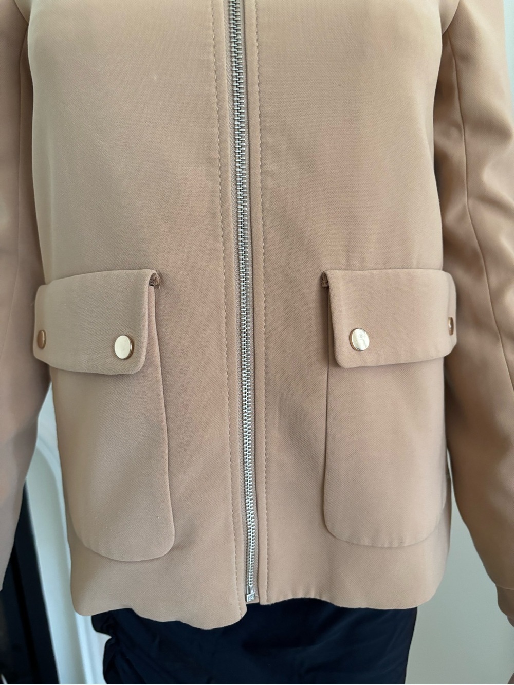 H&M Tan Zip-Front Jacket - Picture 3 of 12